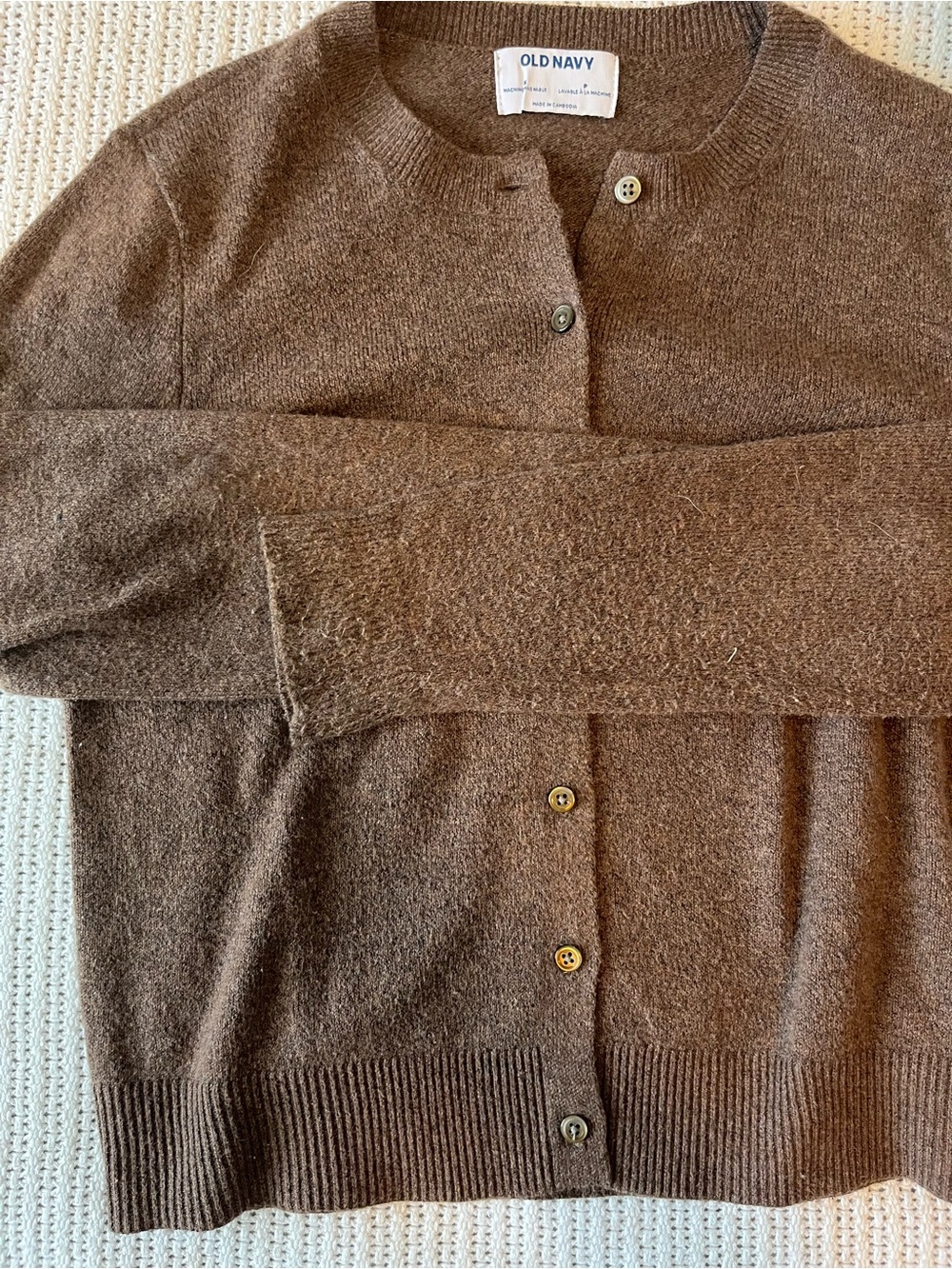Old Navy Brown SoSoft Crop Cardigan Sweater - Picture 2 of 6